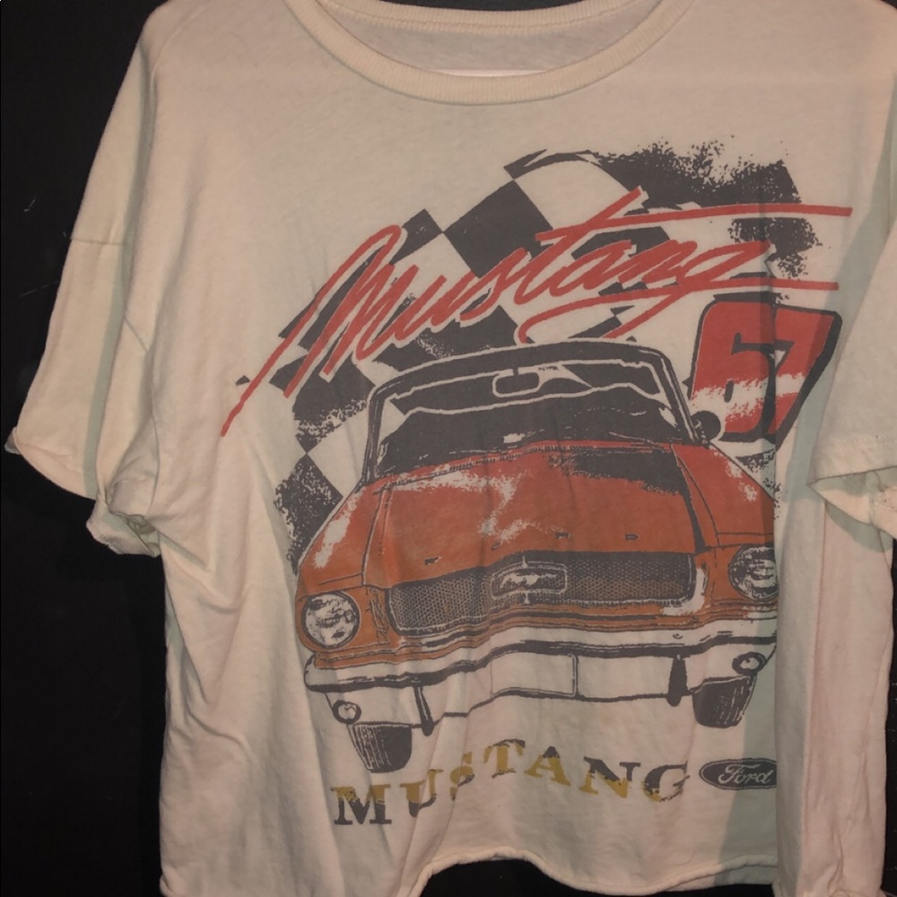 waist length cropped shirt